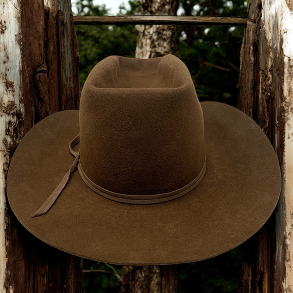 Vintage Resistol Chestnut Brown Las Vegas 5X Beaver Western Hat Sz 6 3/8 Boxed - Picture 3 of 15
